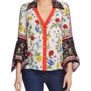 Alice + Olivia Floral Bell sleeve Women's blouse